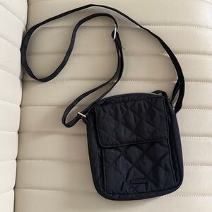 Black Quilted Crossbody Bag Vera Bradley Side Purse
